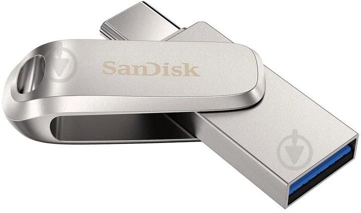 Флешпам'ять USB SanDisk Ultra Dual Luxe 256 ГБ USB 3.1 USB Type-C silver (SDDDC4-256G-G46) - фото 3