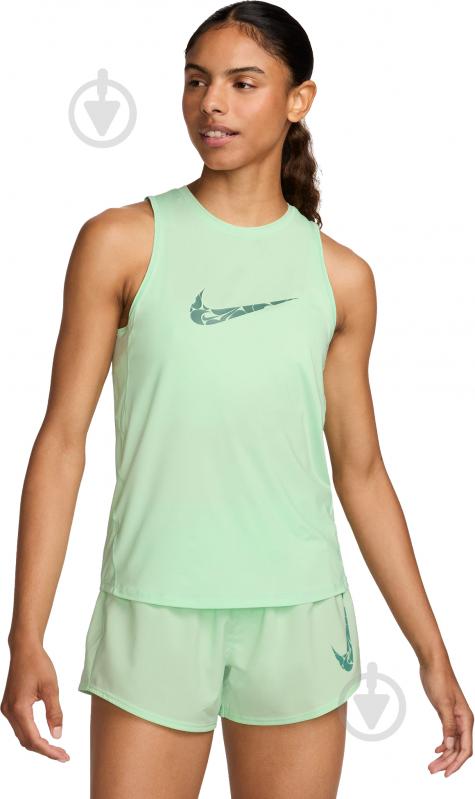 Майка Nike NK ONE SWSH HBR TANK FN2606-376 р.S зелений - фото 1