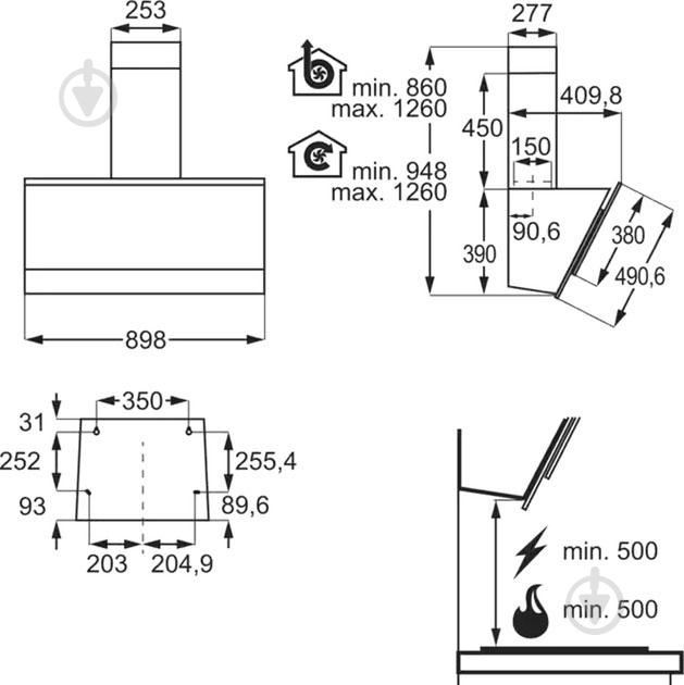 Вытяжка AEG DVE5971HB - фото 3