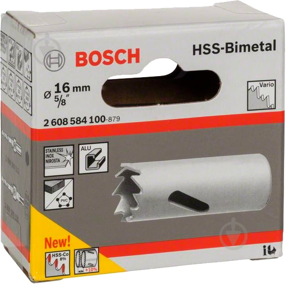 Коронка Bosch Standart HSS Bi-metal 16 мм 2608584100 - фото 2