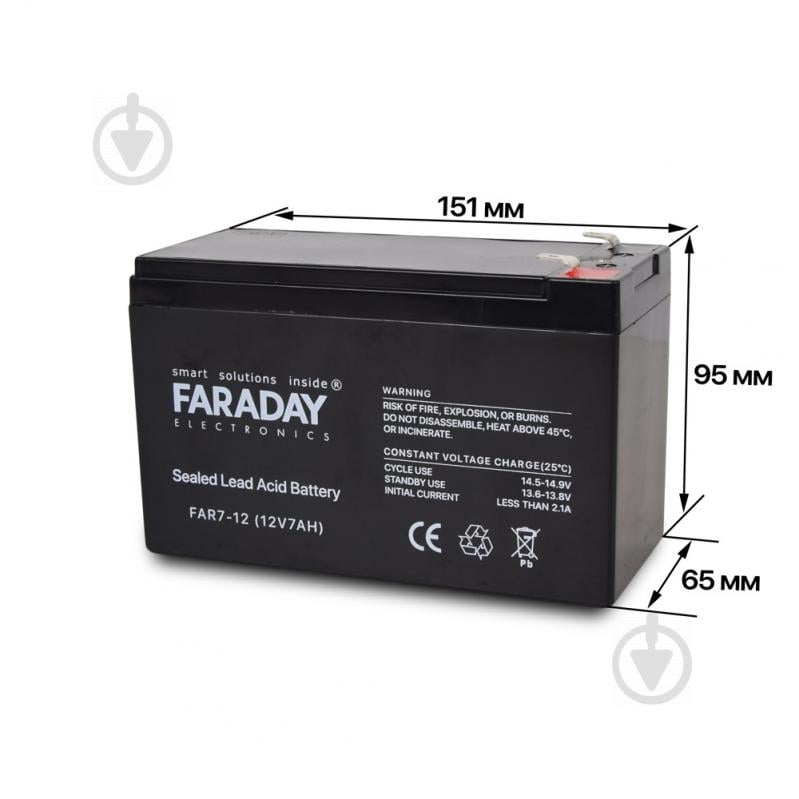 Батарея аккумуляторная для ИБП Faraday Electronics 12В 7 Ач FAR7-12 116532 - фото 2