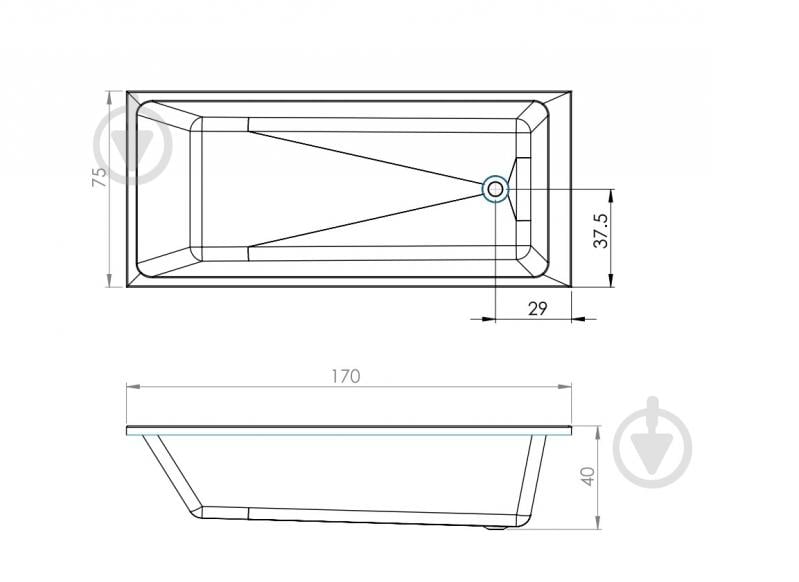 Ванна акриловая Damixa Gala 170х75 см 53WA-170-075W-A - фото 9