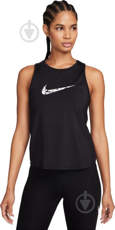 Майка Nike NK ONE SWSH HBR TANK FN2606-010 р.L чорний - фото 1