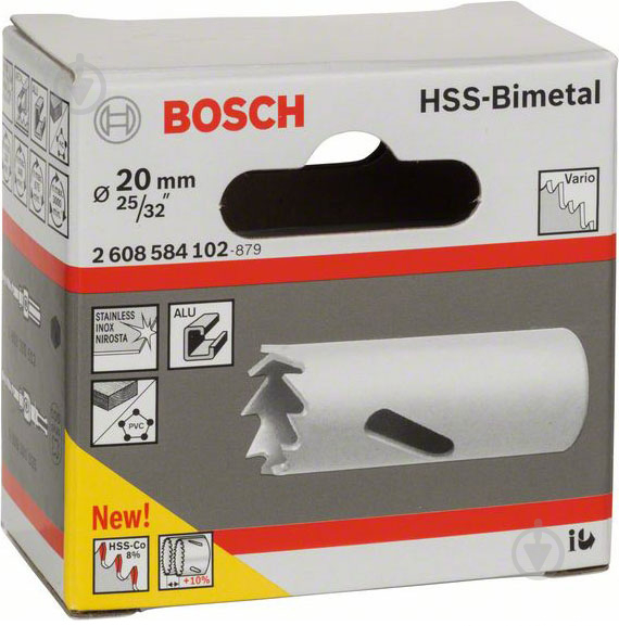 Коронка Bosch Standart HSS Bi-metal 20 мм 2608584102 - фото 2