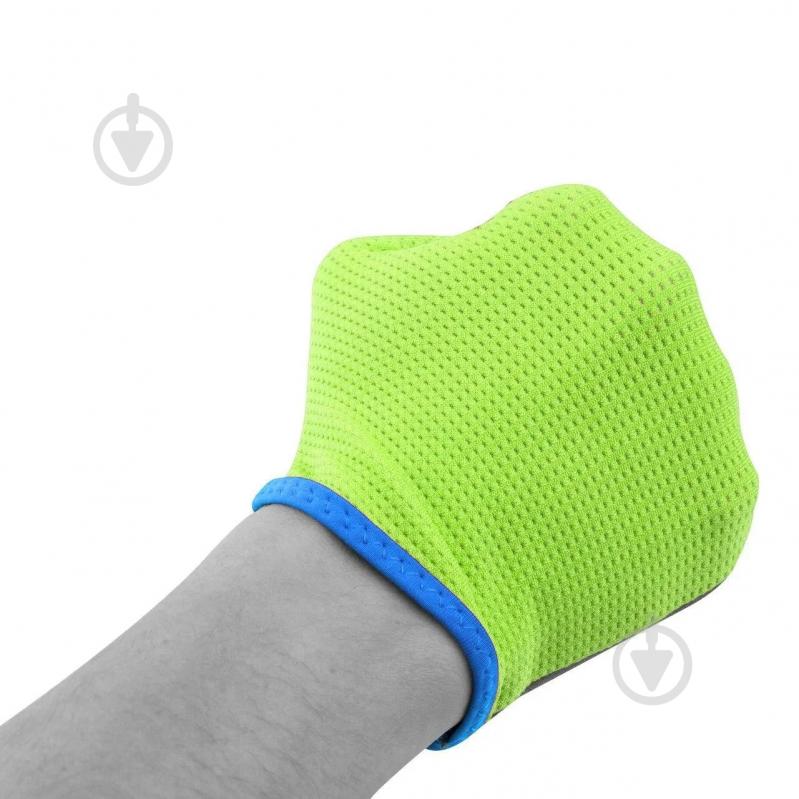 Перчатки для фитнеса PowerPlay PP_03-418 р. M серо-зеленый - фото 2