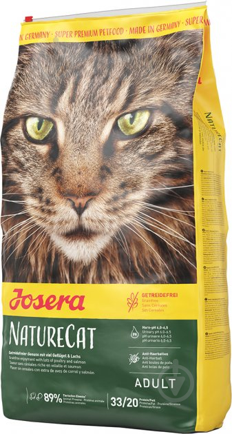 Корм сухой для котов Josera NatureCat горох, птица 10 кг - фото 1