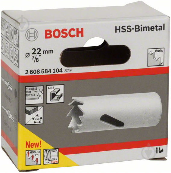 Коронка Bosch Standart HSS Bi-metal 22 мм 2608584104 - фото 2