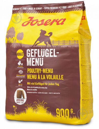 Корм сухой для собак для всех пород Josera Geflugel Menu 900 г - фото 1