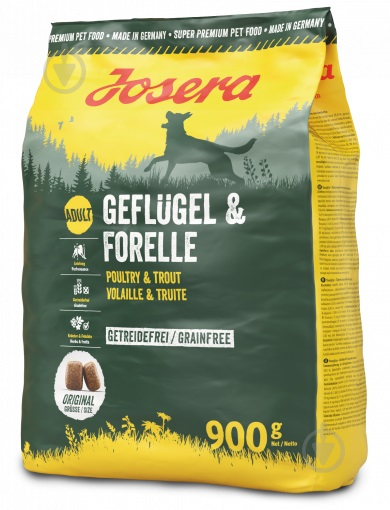 Корм сухой для всех пород Josera GEFLUGEL&FORELLE (50009024) 900 г - фото 1