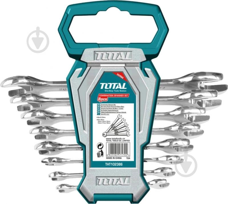 Набір ключів ріжкових TOTAL® THT102386 - фото 1 Набір ключів ріжкових TOTAL® THT102386 - фото 1