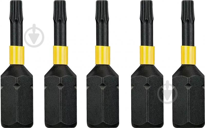 Набір біт DeWalt Impact Torsion Torx Т10 L=25 мм 5 шт. DT7379T - фото 2