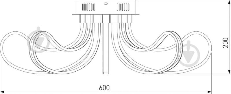 ВІТРИНА! Люстра світлодіодна Strotskis Lilium 80 Вт LED-модуль хром 90079/8 - фото 3