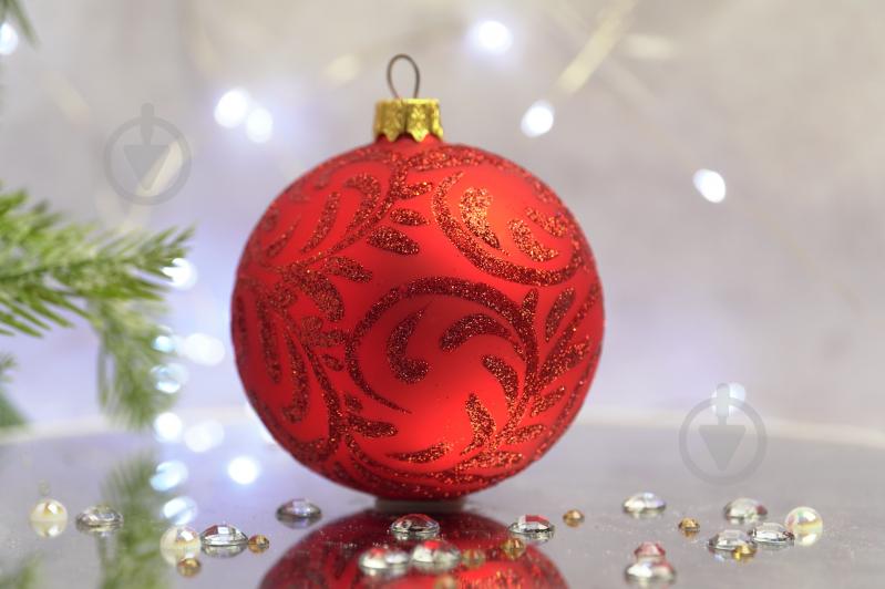 Куля ялинкова Снігова Королева d 85 мм червоний 4820001043129 - фото 2 Куля ялинкова Снігова Королева d 85 мм червоний 4820001043129 - фото 2