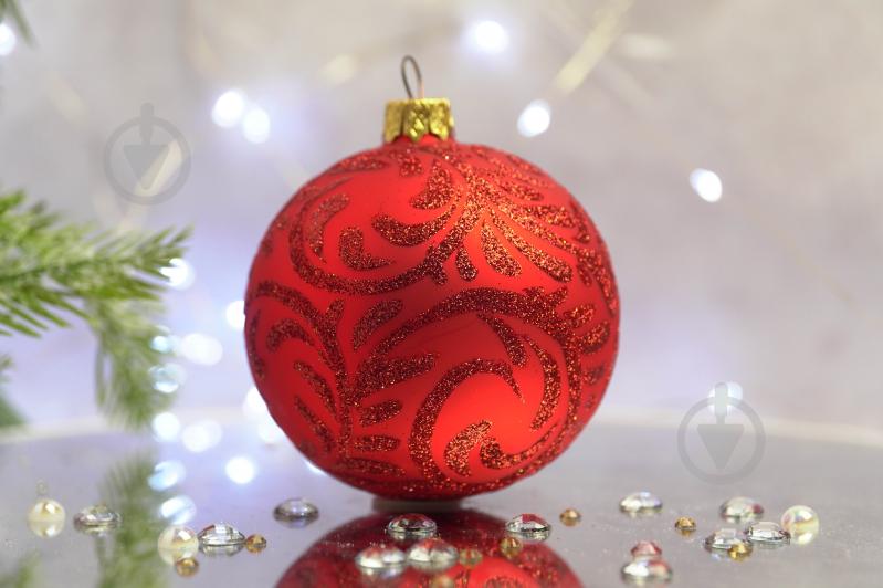 Куля ялинкова Снігова Королева d 85 мм червоний 4820001043129 - фото 3 Куля ялинкова Снігова Королева d 85 мм червоний 4820001043129 - фото 3