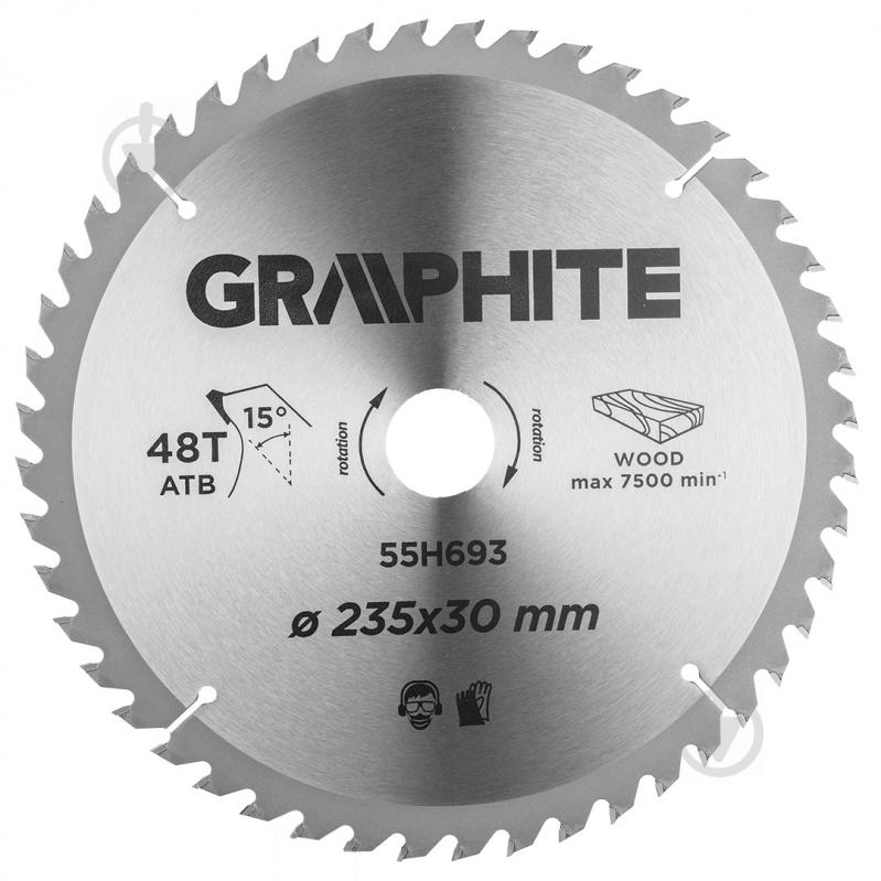 Пильный диск GRAPHITE 235x30x2 Z60 55H693 - фото 1