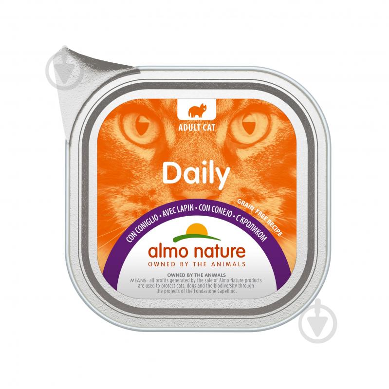 Паштет Almo Nature Daily Cat с крольчатиной 100 г - фото 1