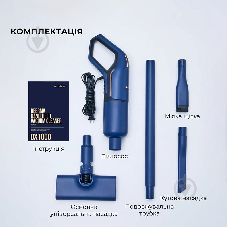 Пылесос Deerma Vacuum Cleaner (DX1000W) 404294 blue - фото 2