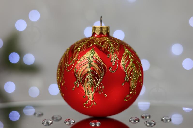 Куля ялинкова Фенікс d 85 мм червоний 4820001060935 - фото 2 Куля ялинкова Фенікс d 85 мм червоний 4820001060935 - фото 2