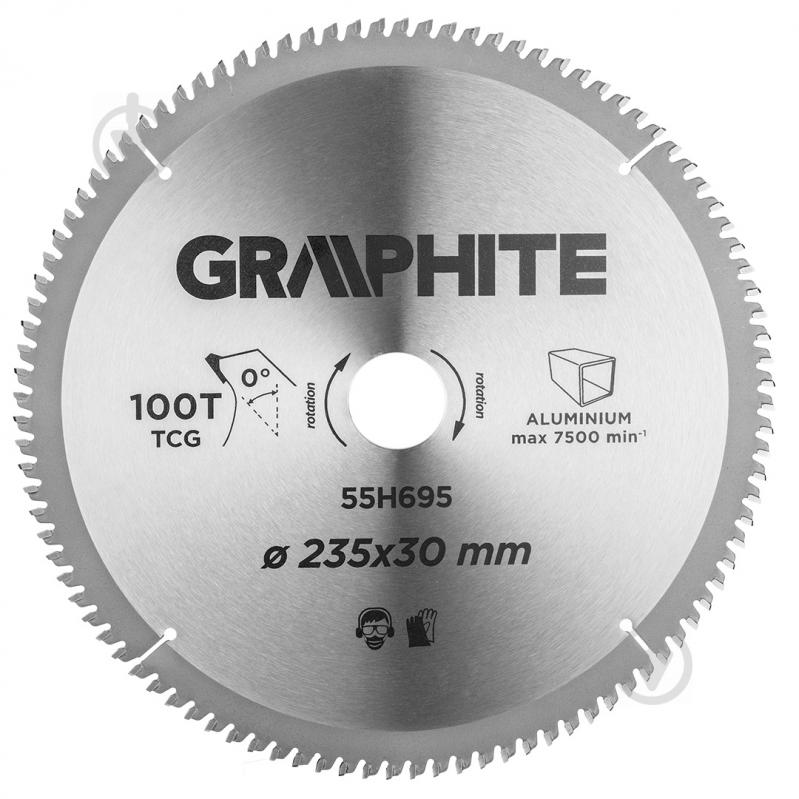 Пильный диск GRAPHITE 235x30x2 Z100 55H695 - фото 1