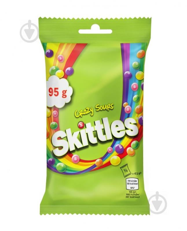 Драже жувальні Skittles Кисло мікс 100 г - фото 1