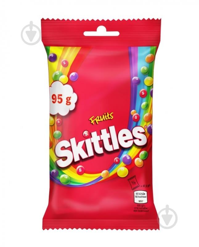 ᐉ Драже жевательные Skittles Фрукты 95 г • Купить в Киеве, Украине ...