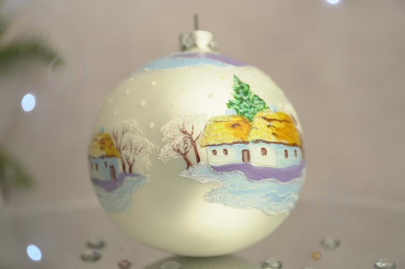 Куля ялинкова Засніжене село d 100 мм білий 4820001154962 - фото 5 Куля ялинкова Засніжене село d 100 мм білий 4820001154962 - фото 5