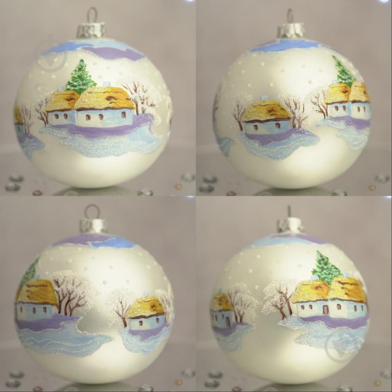 Куля ялинкова Засніжене село d 100 мм білий 4820001154962 - фото 6 Куля ялинкова Засніжене село d 100 мм білий 4820001154962 - фото 6