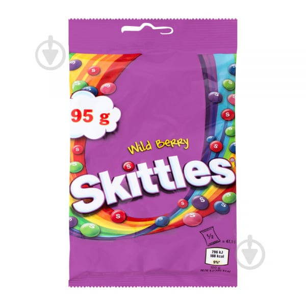 Драже жувальні Skittles дикі ягоди 95 г - фото 1