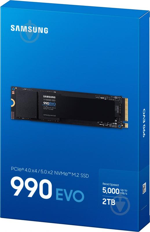 SSD-накопичувач Samsung 990EVO 2000GB M.2 PCI Express 4.0 x4 3D NAND (MZ-V9E2T0BW) - фото 6