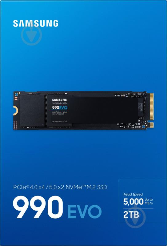 SSD-накопичувач Samsung 990EVO 2000GB M.2 PCI Express 4.0 x4 3D NAND (MZ-V9E2T0BW) - фото 5