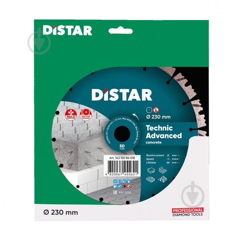 Диск алмазний відрізний Distar Technic Advanced 232x1,8x22,2 14315086018 - фото 4