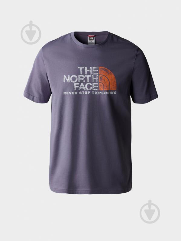 Футболка THE NORTH FACE M S/S RUST 2 TEE NF0A4M68IWA1 р.L фиолетовый - фото 1