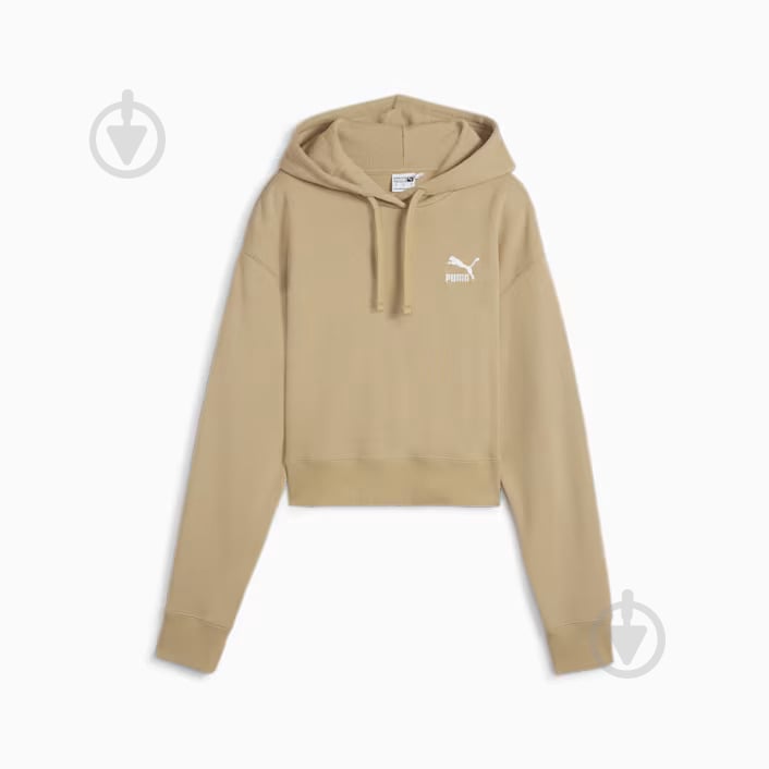 Джемпер Puma BETTER CLASSICS CROPPED HOODIE TR 62422983 р.L бежевый - фото 1