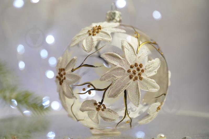 Куля ялинкова Магнолія біла d 100 мм прозорий 4820001112443 - фото 2