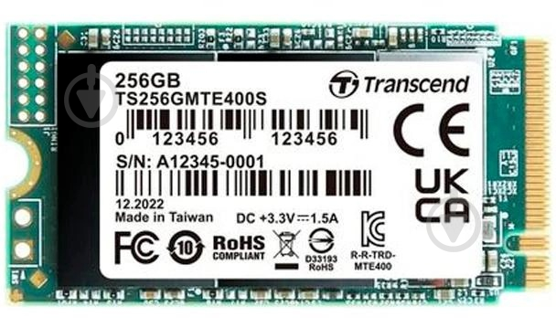 SSD-накопитель Transcend MTE400S 256GB M.2 PCI Express 3.0 x4 3D NAND (TS256GMTE400S) - фото 1