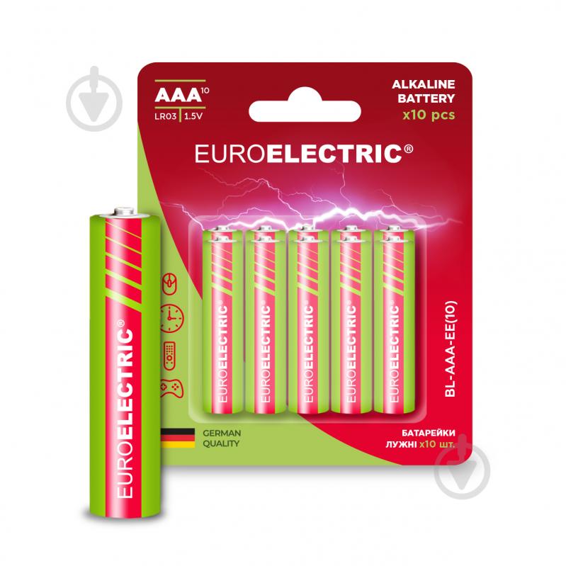 Батарейка Euroelectric AAA (мізинчикові) 10 шт. (BL-AAA-EE(10)) - фото 1