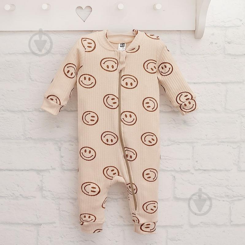 Комбінезон для хлопчика Blanka Смайлик р.62 бежевий 110710 - фото 1