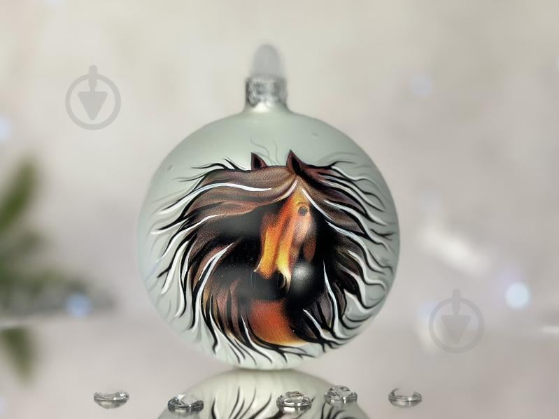 Куля ялинкова Символ 2026 Стрімкий кінь d 85 мм білий 4820001180541 - фото 1 Куля ялинкова Символ 2026 Стрімкий кінь d 85 мм білий 4820001180541 - фото 1