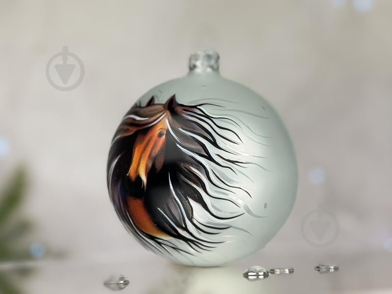 Куля ялинкова Символ 2026 Стрімкий кінь d 85 мм білий 4820001180541 - фото 3 Куля ялинкова Символ 2026 Стрімкий кінь d 85 мм білий 4820001180541 - фото 3