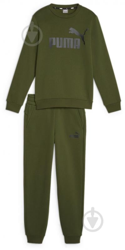 Спортивный костюм Puma NO.1 LOGO SWEAT SUIT FL B 67088431 р.116 зеленый - фото 1