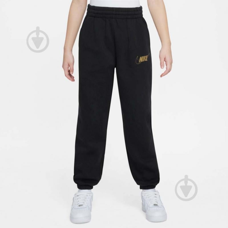 Штани Nike G NSW CLUB FLC LOOSE PANT SHNE FJ6163-010 р. M чорний - фото 1