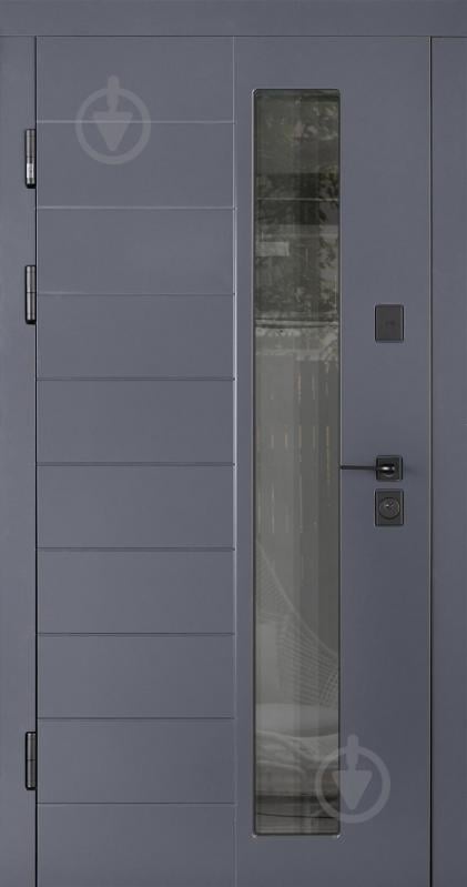 Дверь входная Abwehr MG3 (529+529)(Vв)(ВСМс)(СПЗ)096Л(7016n)+(Б) NEW RAL 7016 / белая текстура 2050x960 мм левая - фото 2