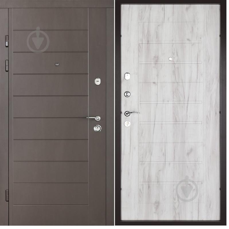 Дверь входная Abwehr АМ-462 096Л (V) (ШБр+ДКфБ) Avers+Kale НЧ шагрень бронза / дуб кремовый 2050x960 мм левая - фото 1 Дверь входная Abwehr АМ-462 096Л (V) (ШБр+ДКфБ) Avers+Kale НЧ шагрень бронза / дуб кремовый 2050x960 мм левая - фото 1