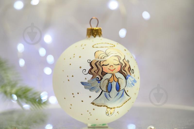 Куля ялинкова Ангелики-діти "Розумниця" d 85 мм білий 4820001112542 - фото 2 Куля ялинкова Ангелики-діти "Розумниця" d 85 мм білий 4820001112542 - фото 2