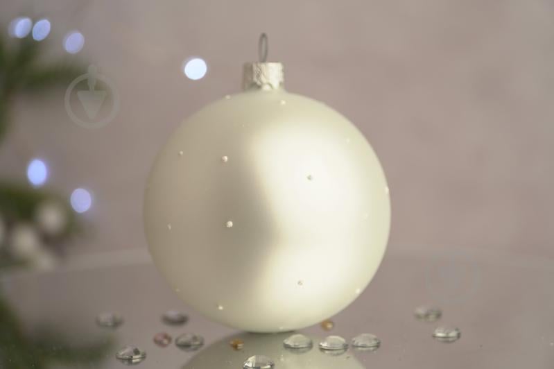 Куля ялинкова Дракон. Красуня d 85 мм білий 4820001112580 - фото 4 Куля ялинкова Дракон. Красуня d 85 мм білий 4820001112580 - фото 4