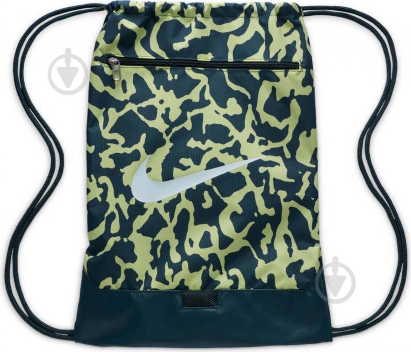 Сумка-мішок Nike BRASILIA Drawstring Bag FB2831-328 18 л темно-зелений - фото 1