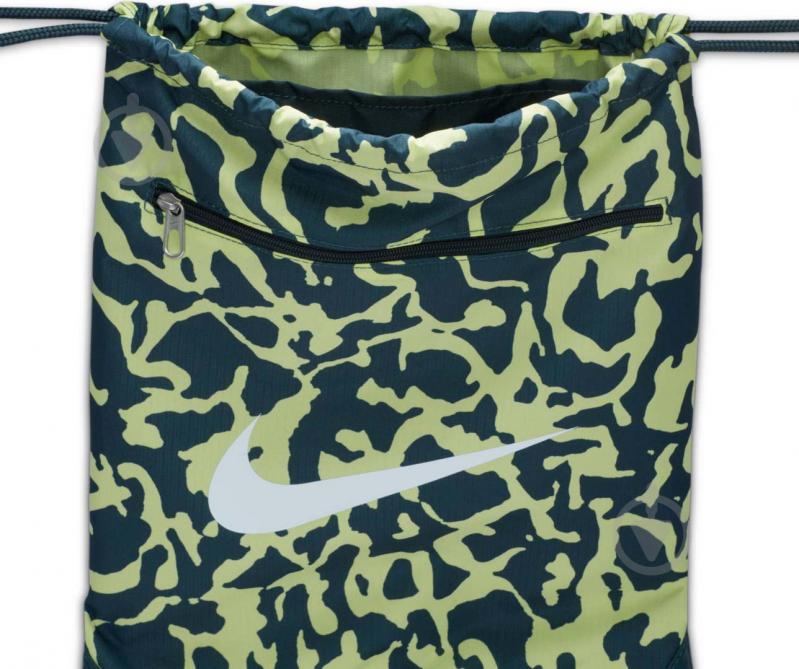 Сумка-мішок Nike BRASILIA Drawstring Bag FB2831-328 18 л темно-зелений - фото 3