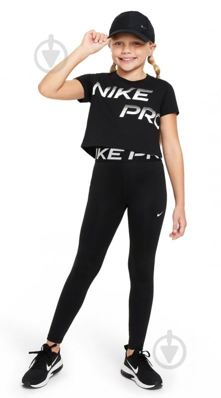 Футболка Nike G NK DFCT CROP SE+ FN9691-010 р.XS черный - фото 4