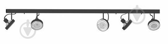Спот Nowodvorski Cross 5x75 Вт GU10 графитовый 9600 - фото 1