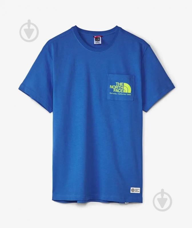 Футболка THE NORTH FACE M BERKELEY CALIFORNIA POCKET TEE NF0A55GDLV61 р.S голубой - фото 1